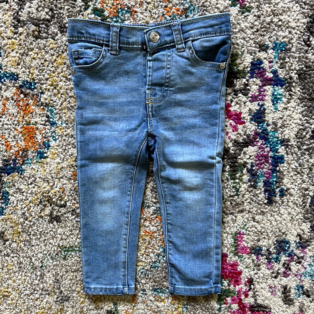 7 For All Mankind Baby Jeans Light Blue Denim Pants Girls Sz 18mos